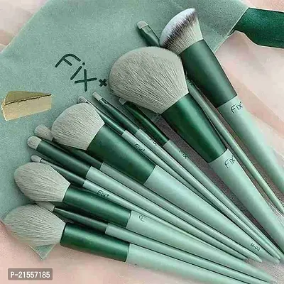 CoyCoyy Makeup Brush Set Green, Set Of 13 Pcs-thumb0