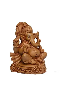 KariGhar? Ganesh, Ganpati Bappa, Ganesha Idol for Car Dashboard / Home/ Living Room/ Puja Room/ Gifting { Brown, ( 2.8 x 3.5 x 5 Inch ) ( 7 x 9 x 12 cm) }-thumb4