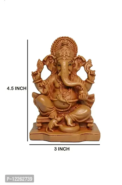 KariGhar? Shri Ganesh ji | Ganesha Ganpati Bappa Idol Perfect for Car Dashboard | Home | Living Room | House Warming | Puja Room/ Gifting ( 2X3X4.5 inches)-thumb2