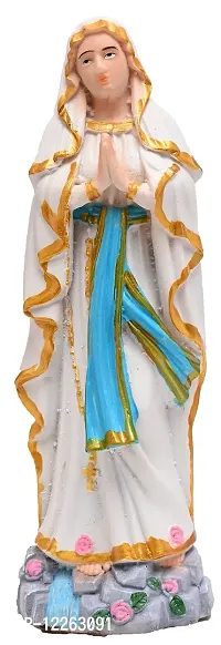 KariGhar? Our Lady of Lourdes / Laurdh Mary Catholic Idols for Home / Living Room / Prayer Room / Gifting & Decoration A0005 (5 x 5 x 15 cm)