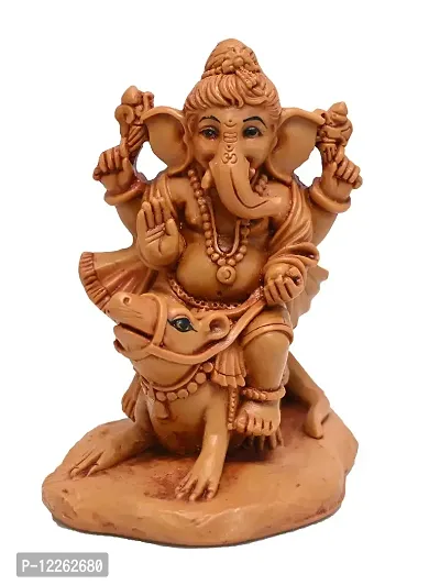 Bal Ganesh 4.5 inches Idol Perfect for Car Dashboard / Puja Ghar / Decoration & Gifting ( 9 x 7X 11 cm ) D0222-thumb0