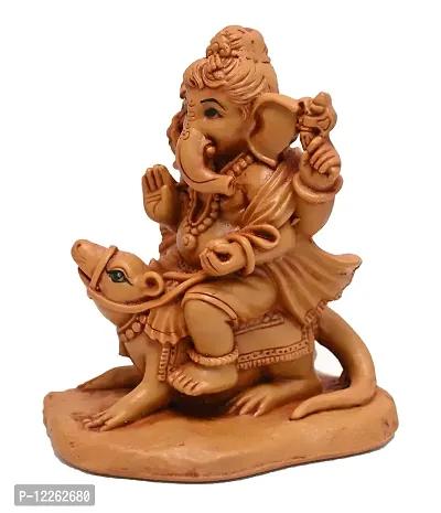 Bal Ganesh 4.5 inches Idol Perfect for Car Dashboard / Puja Ghar / Decoration & Gifting ( 9 x 7X 11 cm ) D0222-thumb2