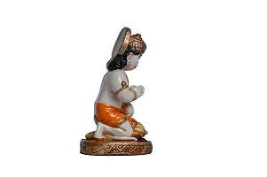 KARIGHAR Hanuman Idol for Home/ Living Room/ Puja Room/ Gifting (Brown, 2X1.75X3.5 inches) (White  Orange)-thumb3