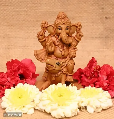 Bal Ganesh 4.5 inches Idol Perfect for Car Dashboard / Puja Ghar / Decoration & Gifting ( 9 x 7X 11 cm ) D0222-thumb4