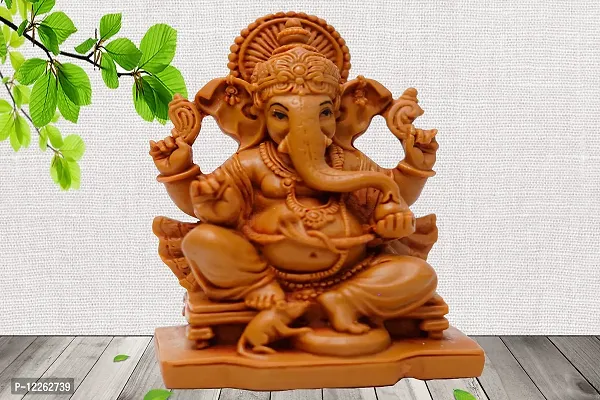 KariGhar? Shri Ganesh ji | Ganesha Ganpati Bappa Idol Perfect for Car Dashboard | Home | Living Room | House Warming | Puja Room/ Gifting ( 2X3X4.5 inches)