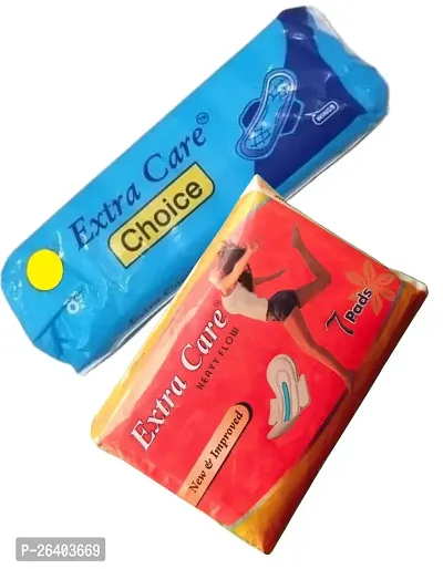 Extra Care Choice Sanitary Pads Extra Care Heavy Flow With Best Dry Feel Protection - Pack Of 2