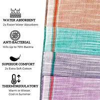 SwadeshiZon Pure Cotton Khadi Towel Gamcha for Bath Extra Large Size | Super Soft | Dry Faster | More Absorbent | Light Weight | 32 x 72 inches , Multicolor , Combo Set of 4-thumb1