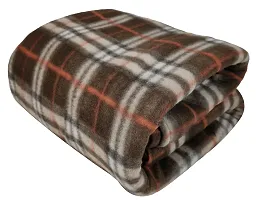 SwadeshiZon Winter Soft Single Bed Warm Woolen Blend Fleece Blanket Cover | Quilt Cover | Razai Cover with Zipper, Size- 90 x 60 in, Color- Multicolor, Single Bed Size (Single Bed, Brown)-thumb3