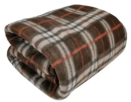 SwadeshiZon Winter Soft Single Bed Warm Woolen Blend Fleece Blanket Cover | Quilt Cover | Razai Cover with Zipper, Size- 90 x 60 in, Color- Multicolor, Single Bed Size (Single Bed, Brown)-thumb1