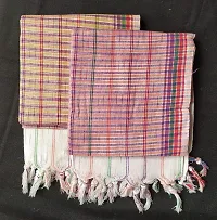 SwadeshiZon Cotton Khadi Bath Towel / Gamcha Large Size (30x70 in) Combo Set of 2-thumb1