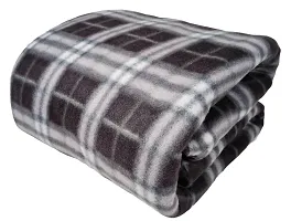 SwadeshiZon Winter Soft Single Bed Warm Woolen Blend Fleece Blanket Cover | Quilt Cover | Razai Cover with Zipper, Size- 90 x 60 in, Color- Multicolor, Single Bed Size (Single Bed, Black)-thumb1