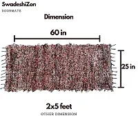 SwadeshiZon Modern Microfibre Polyester Shaggy Bedside Runner, Soft Rug for Bedroom Living Room Kitchen 150x60 cm / 5x2 feet (Red Mix)-thumb3