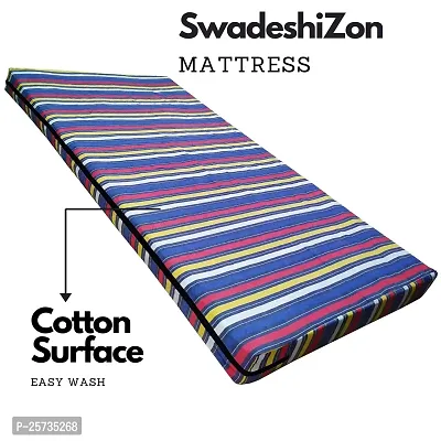 SwadeshiZon Cotton Mattress Protector/Cover Single Bed with Zip/Chain, (Multicolour, 72x36x5 inches / 3x6 Feet)-thumb5