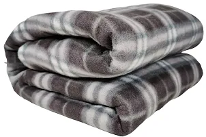SwadeshiZon Winter Soft Single Bed Warm Woolen Blend Fleece Blanket Cover | Quilt Cover | Razai Cover with Zipper, Size- 90 x 60 in, Color- Multicolor, Single Bed Size (Single Bed, Black)-thumb2