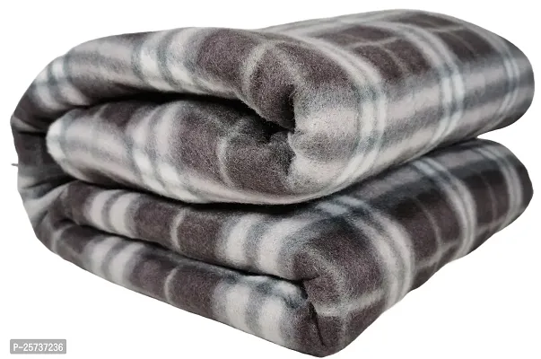 SwadeshiZon Winter Soft Single Bed Warm Woolen Blend Fleece Blanket Cover | Quilt Cover | Razai Cover with Zipper, Size- 90 x 60 in, Color- Multicolor, Single Bed Size (Single Bed, Black)-thumb3