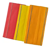 SwadeshiZon Pure Cotton Gamcha Towel (Large Size, 30 in x 70 in , Red, Yellow, Orange) - Combo Set of 3-thumb1