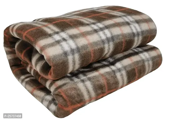 SwadeshiZon Winter Soft Single Bed Warm Woolen Blend Fleece Blanket Cover | Quilt Cover | Razai Cover with Zipper, Size- 90 x 60 in, Color- Multicolor, Single Bed Size (Single Bed, Brown)-thumb5