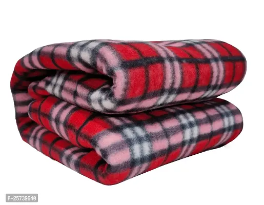 SwadeshiZon Winter Soft Single Bed Warm Woolen Blend Fleece Blanket Cover | Quilt Cover | Razai Cover with Zipper, Size- 90 x 60 in, Color- Multicolor, Single Bed Size (Single Bed, Red)
