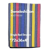 SwadeshiZon Cotton Mattress Protector/Cover Single Bed with Zip/Chain, (Multicolour, 72x36x5 inches / 3x6 Feet)-thumb1