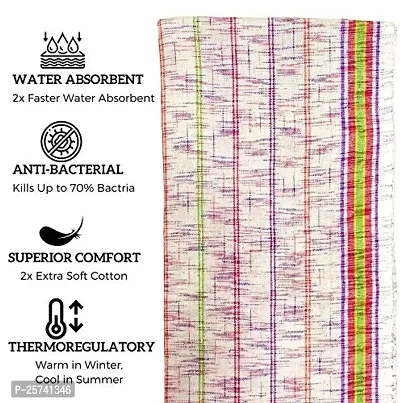 SwadeshiZon Cotton Khadi Towel / Gamcha for Bath (30 In X 70 In Multicolor) Combo Set of 2-thumb2