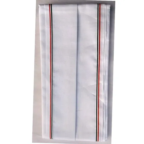 White Bengal Pure Cotton Super Soft Gamcha Bath Towel Gamosa for Men and Women (1, Green  Orange)