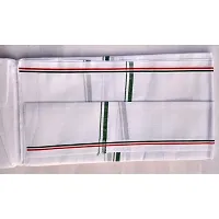 White Bengal Pure Cotton Super Soft Gamcha Bath Towel Gamosa for Men and Women (1, Green  Orange)-thumb3