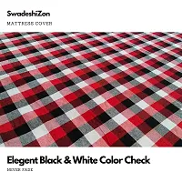 SwadeshiZon Cotton Mattress Cover Single Bed Size | Ultra Soft Breathable- Hypoallergenic | Protect from Dust or Bacteria | Zipper - Chain | 72x36x5 inches / 3x6 Feet, Multicolor-thumb4