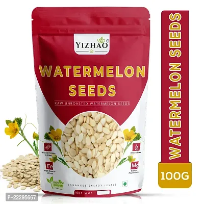 Watermelon seeds High in protein | Raw watermelon seed for eating -( 100g )-thumb0