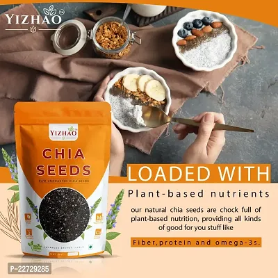 Yizhao - Raw  Unroasted Organic Chia Seeds | Source Of Omega-3| Diet Food | Calcium Rich Chia Seeds 50g ( Pack of 2 ) = 100g-thumb4