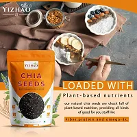 Yizhao - Raw  Unroasted Organic Chia Seeds | Source Of Omega-3| Diet Food | Calcium Rich Chia Seeds 200g ( Pack of 2 ) = 400g-thumb3