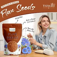 Yizhao - Raw Flax Seeds, Healthy edible Seeds, Rich in Omega 3 Fatty Acid. Weight loss Brown Flax Seeds 50g ( Pack of 2 ) =100g-thumb1