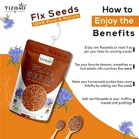 Yizhao - Raw Flax Seeds, Healthy edible Seeds, Rich in Omega 3 Fatty Acid. Weight loss Brown Flax Seeds 100g ( Pack of 2 ) =200g-thumb1