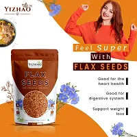 Yizhao - Raw Flax Seeds, Healthy edible Seeds, Rich in Omega 3 Fatty Acid. Weight loss Brown Flax Seeds 100g ( Pack of 2 ) =200g-thumb2