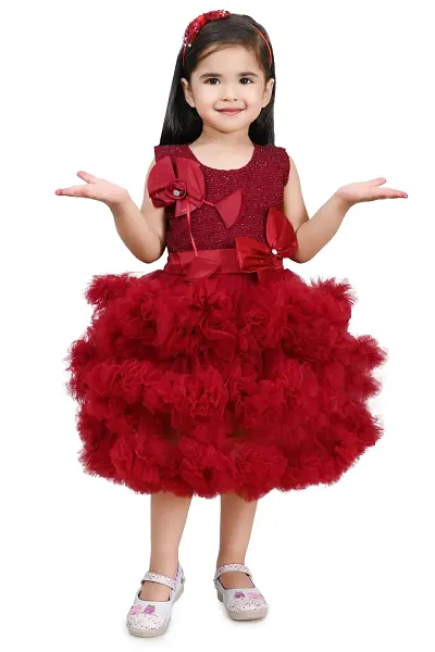 Net Pratywear Dress for Girls