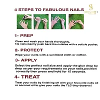 SHRADDHA BRIDAL STUDIO | THE MOST FUNKY  COOL NAILS EXTENSION | FAKE NAIL | FRENCH NAILS | ARTIFICIAL NAIL ART SET | PRESS ON NAILS | ALL SIZE | WITH- GLUE SHEET-NAIL FILE-WOODEN STICK-ALCOHOL PAD-thumb3