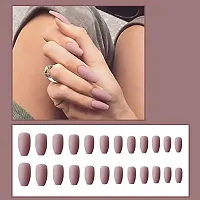 AD ESHOP | Nails Extensions Reusable Nails | Artificial Nails For Girls | Nail Extension Full Kit, Press On Nails, Acrylic Nails (nude colour nails)-thumb1