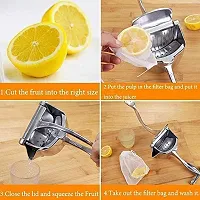 Small Hand Press Metal Lime Juicer Machine Aluminium Steel Manual Fruit Squeezer Citrus Orange Juicer Instant Heavy Duty Multipurpose-thumb3