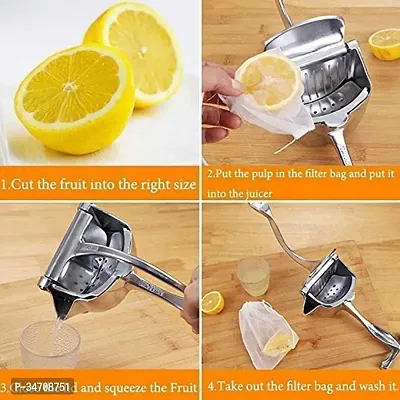 Small Hand Press Metal Lime Juicer Machine Aluminium Steel Manual Fruit Squeezer Citrus Orange Juicer Instant Heavy Duty Multipurpose-thumb4