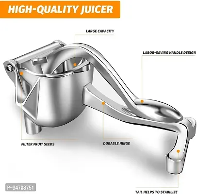 Small Hand Press Metal Lime Juicer Machine Aluminium Steel Manual Fruit Squeezer Citrus Orange Juicer Instant Heavy Duty Multipurpose-thumb2