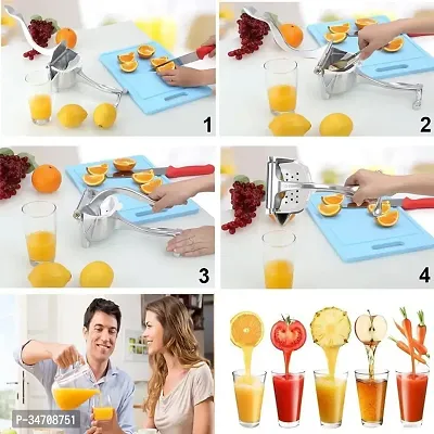 Small Hand Press Metal Lime Juicer Machine Aluminium Steel Manual Fruit Squeezer Citrus Orange Juicer Instant Heavy Duty Multipurpose-thumb5