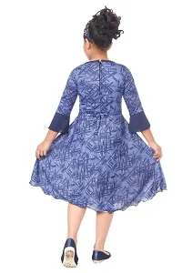 Blue Floral Printed Dress-thumb2