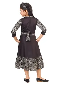 Classy Black Long Frock Dress for Girls-thumb3