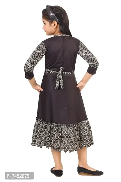 Classy Black Long Frock Dress for Girls-thumb4
