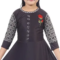 Classy Black Long Frock Dress for Girls-thumb1
