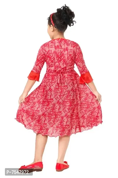Red Floral Printed Dress-thumb3