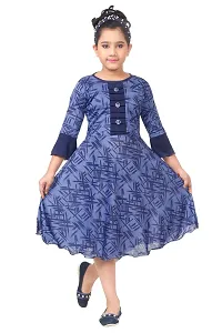 Pack of 2 Classic Printed Dresses for Kids Girls-thumb3