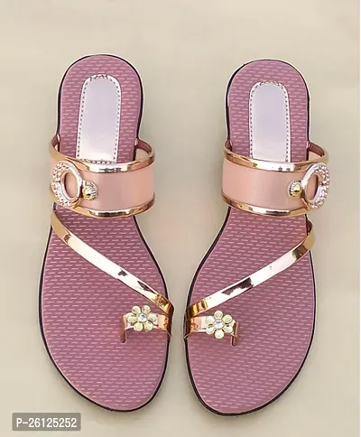 Elegant PU Self Design Sandals For Women