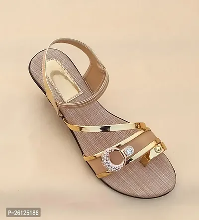 Elegant PU Self Design Sandals For Women-thumb0