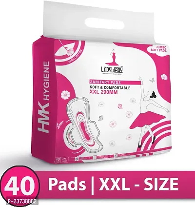 LADYWADY Extra Soft  Comfortable Sanitary pads | Size : XXL | 40 Pieces | Pack 1, Total 40 Pads