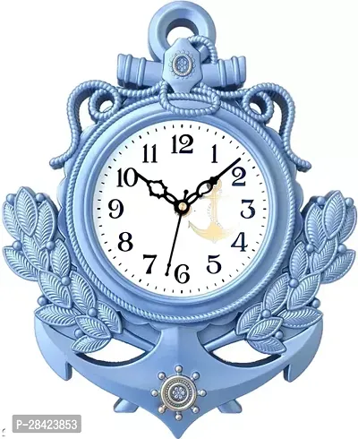 Designer Blue Wood Analog Wall Clock-thumb0